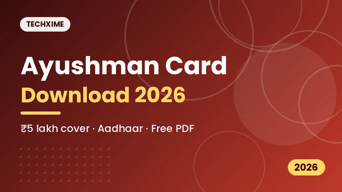 Ayushman card download using Aadhaar