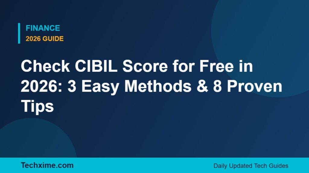 check CIBIL score