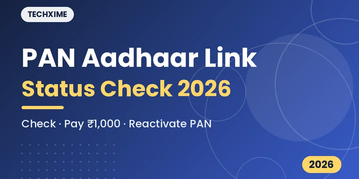 PAN Aadhaar link status check