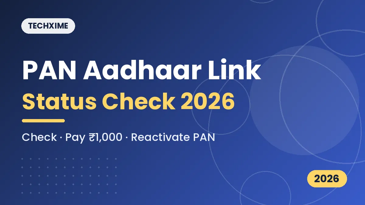 PAN Aadhaar link status check